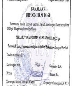 buy degree from the Samarqand Davlat Tibbiyot Universiteti
