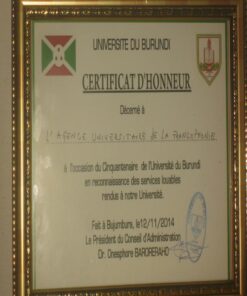 Buy Degree From Université du Burundi