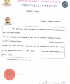 Buy college degree from The Annamalai University