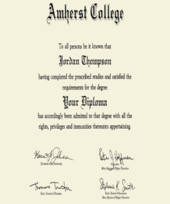 Buy college degree from The Amherst College