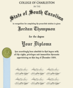 Buy college degree from The College of Charleston