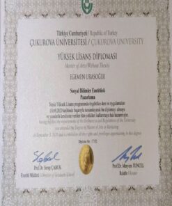 Buy college degree from the Çukurova Üniversitesi