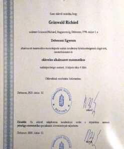 Buy college degree from the Debreceni Egyetem