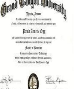 Buy college degree from The Grand Canyon University
