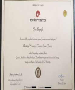 Buy college degree from the Koc Üniversitesi