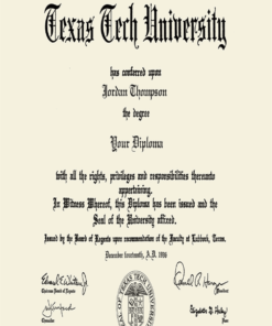 Buy college degree from The Texas Tech University